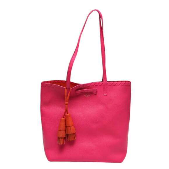 Kate Spade tote bag in pink leather with tassel detail. - Picture 2 of 16
